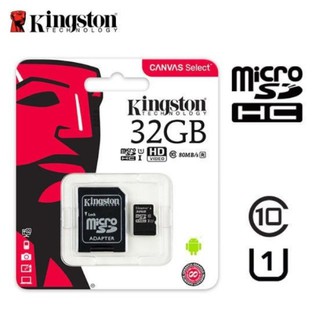 💯แท้ รับประกันศูนย์ตลอดชีพ 📌 32 GB MICRO SD CARD (ไมโครเอสดีการ์ด) KINGSTON (SDCS/32GB)