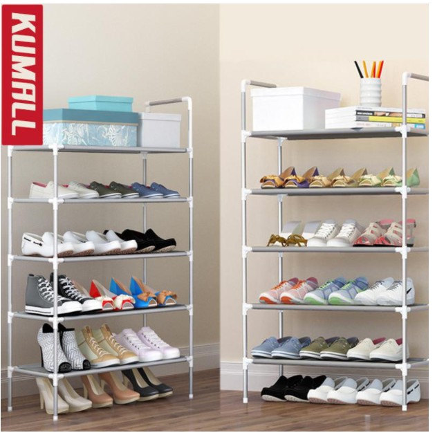 KUMALL รุ่นHQ5 ชั้นวางรองเท้า 5 ชั้น 18 คู่ มีที่มือจับ