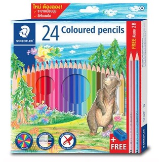 สีไม้ Staedtler  ลายหมี 24 สี แท่งยาว