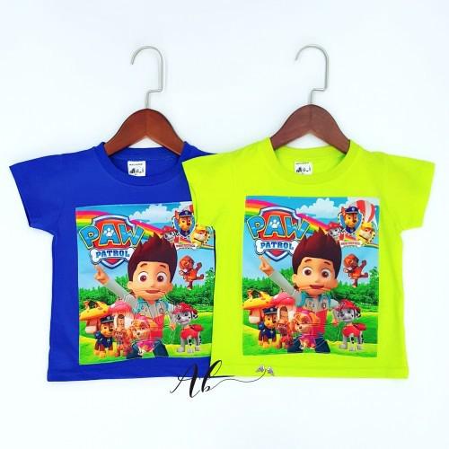 เสื้อยืด ลาย Angel Baby PAW Patrol สีฟ้า และสีเขียว