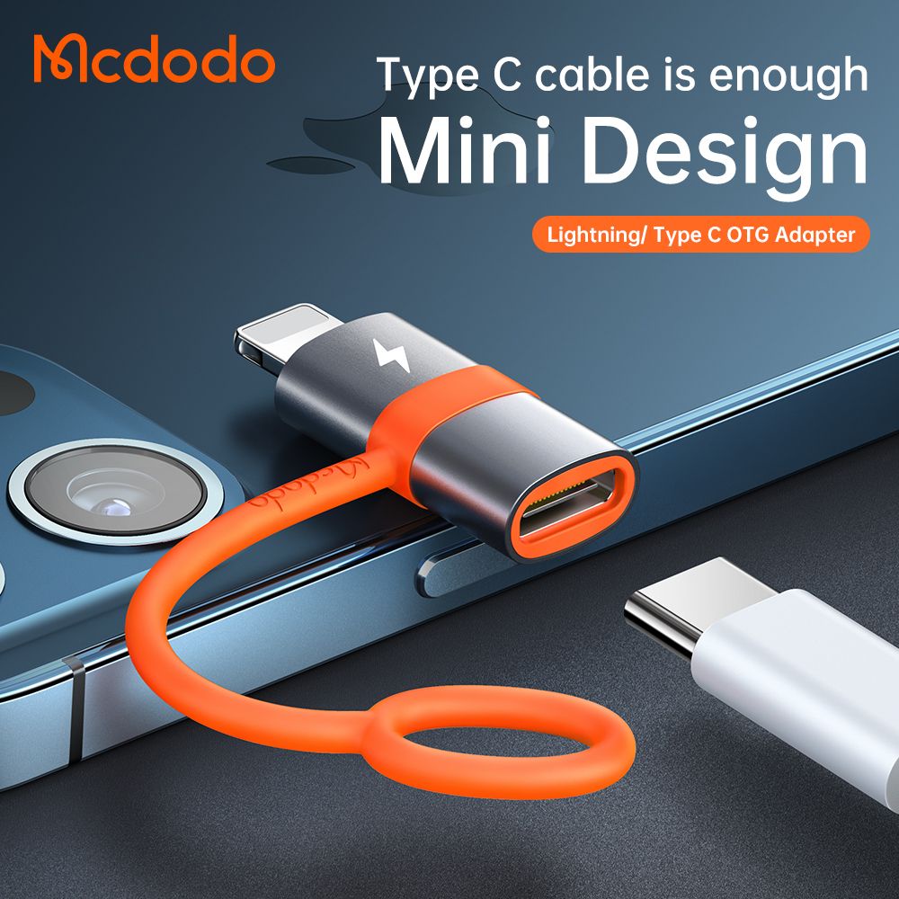 Mcdodo หัวแปลงสายชาร์จ Type C To ip Max3A สำหรับชาร์จ และโอนถ่ายข้อมูล(ไม่รองรับหูฟังและflash drive)