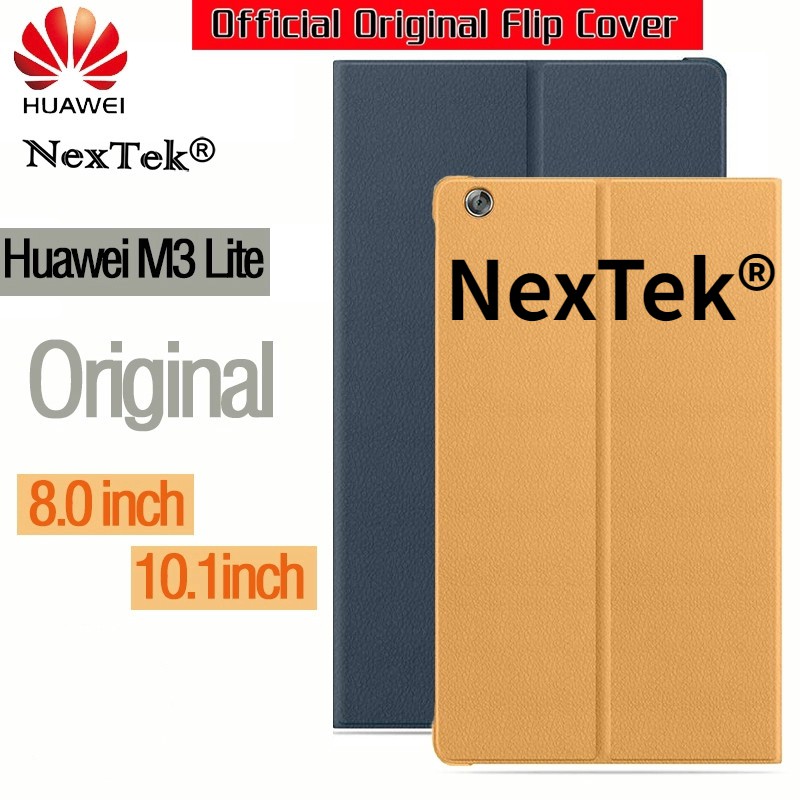 แท้100% HUAWEI M3 Lite 8.0 inch / 10.1 inch Leather Flip Case Official  Smart View HUAWEI Mediapad M3 Lite Cover Flip Leather Case Tablet Cover 8.0  10.1 ซองหนังอย่างเป็นทางการ Smart View HUAWEI Mediapad