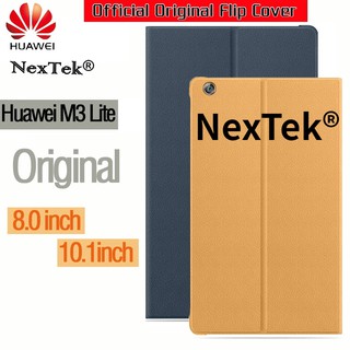 แท้100% HUAWEI M3 Lite 8.0 inch / 10.1 inch Leather Flip Case Official Smart View HUAWEI Mediapad M3 Lite Cover Flip Leather Case Tablet Cover 8.0 10.1 ซองหนังอย่างเป็นทางการ Smart View HUAWEI Mediapad M3 Lite พลิกหนังกรณีแท็บเล็ต 8.0 10.1