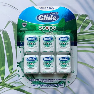 ไหมขัดฟัน ออรัลบี ไกลด์ ยาว 40 เมตร Glide Dental Floss, Scope Flavor 40 m 6 Pieces (Oral-B®)