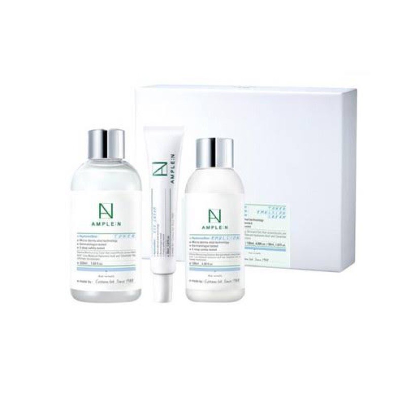 COREANA AMPLE:N Hyaluron Shot Toner and Emulsion Set 3 Items