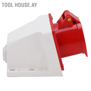 [Tool House.ay] 380}415V 4Pin 16A 3`ปลั๊กซ็อกเก็ตเชื่อมต่อเฟสกันน้ํา (3P+E)