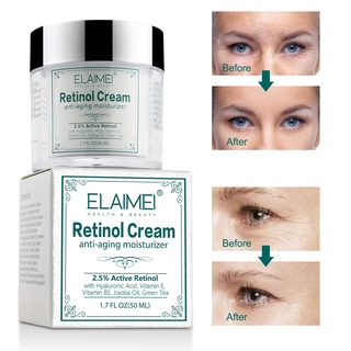 ครีมเรตินอลหน้าเด็ก ELAIMEI RETINOL CREAM 50 ml.คืนหน้าอ่อนเยาว์ ด้วยเรตินอล 2.5%ผสานกับสารสกัดจากธรรมชาติ ปราศจากน้ำหอม