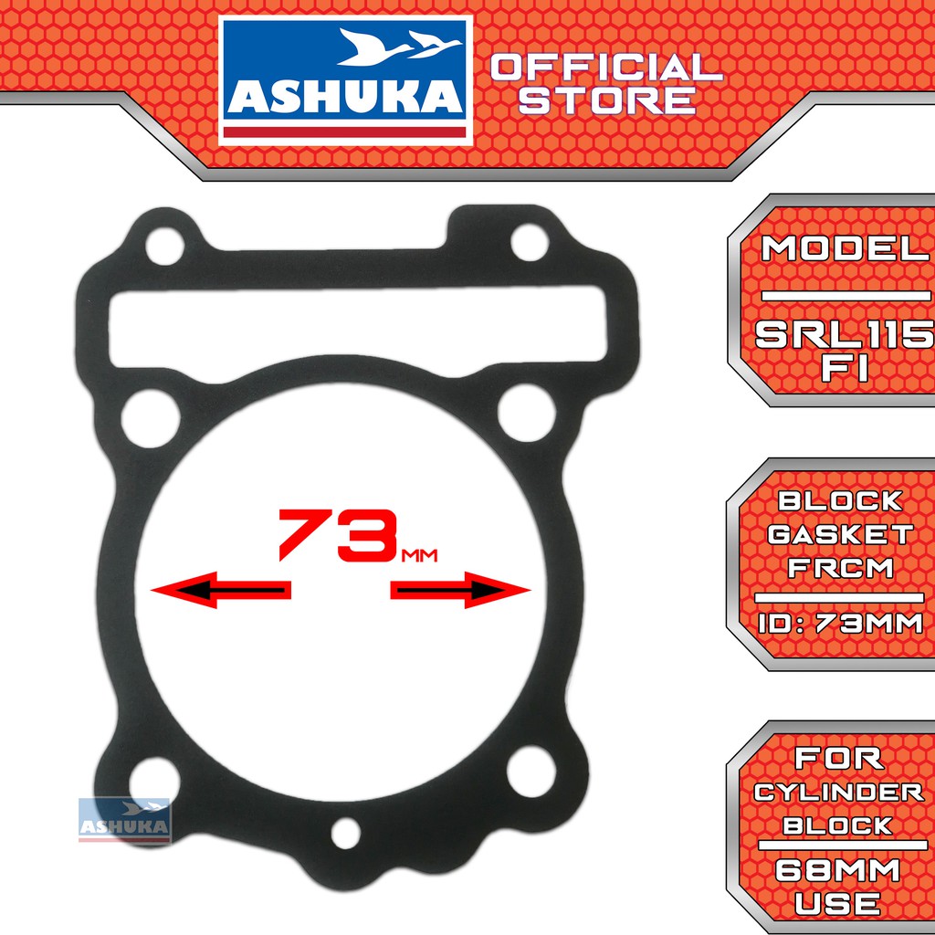 ASHUKA Yamaha Lagenda SRL115 Fi Block ปะเก็น FRCM id73mm