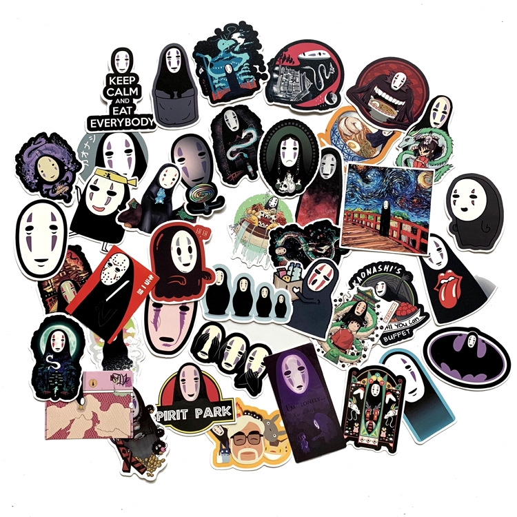 40 ชิ้น No Face Man จากประเทศญี่ปุ่นการ์ตูนภาพยนตร์ Spirited Away สติ๊กเกอร์กันน้ํา