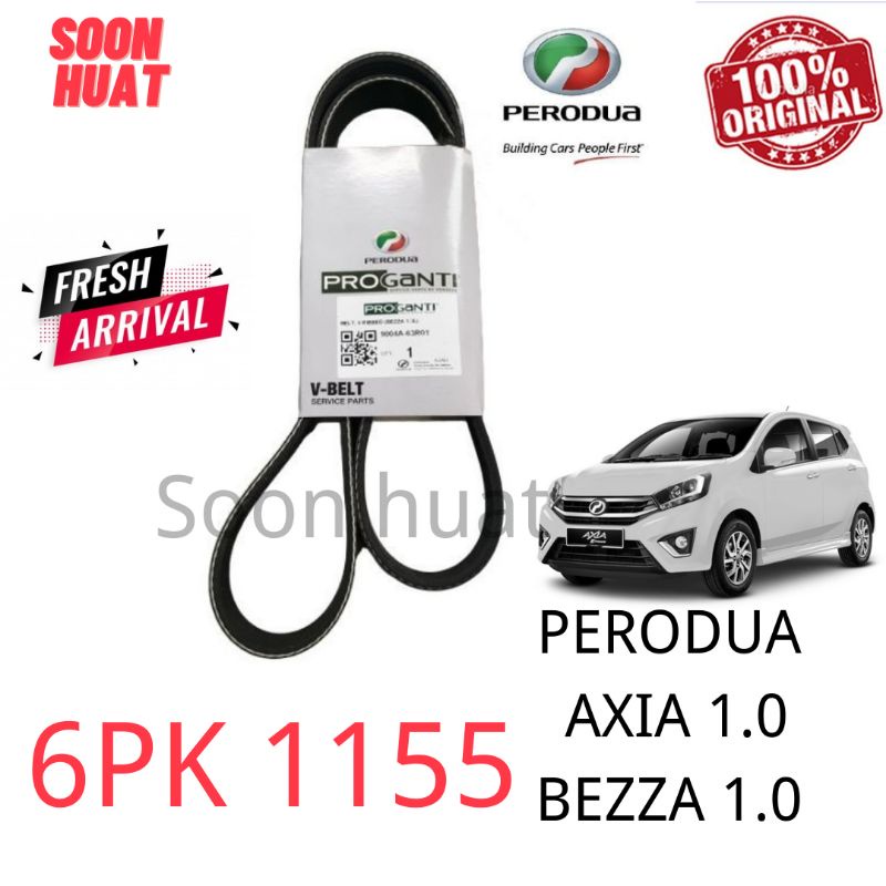 100 PERODUA AXIA & BEZZA 1.0 PRO BATI GENIUNE FAN BELT/ V-BELT 9004A-87R01 ( 6PK1155)