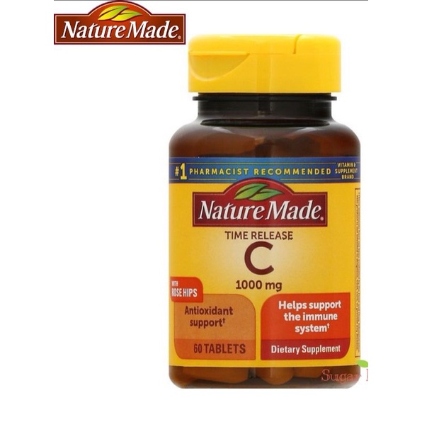 พร้อมส่ง Nature Made Vitamin C with Rose Hips, 1000 mg, 60 tablets