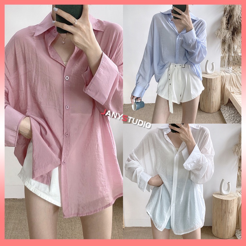 เสื้อเชิ้ตติดกระดุม มีหลากหลายสีให้เลือก