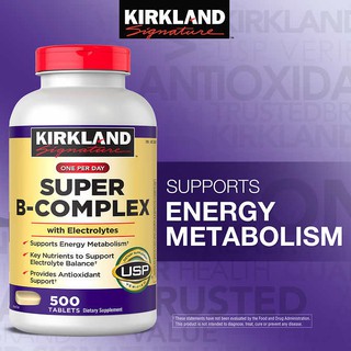 Kirkland Super B-Complex 500 Tablets (Exp.01/2025)