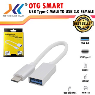 USB Type C 3.1 ตัวผู้ - USB-A 3.0 ตัวเมีย (OTG) XLL.