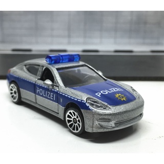 Majorette Porsche Panamera Polizei - Germany - Silver Color /Wheels 5U /scale 1/64 (3 inches) no Package