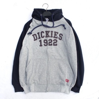 DICKIES เสื้อแจ็กเก็ตกันหนาว มีฮู้ด ปักลาย สีเทา คุณภาพดี