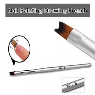 🪴พู่กันเพ้นท์เล็บ พู่กันแบบโค้ง Nail Painting Drawing French