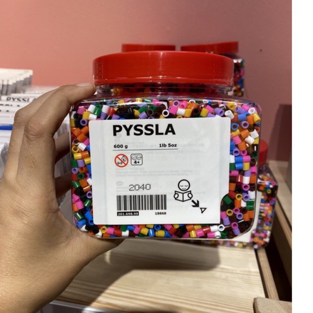 PYSSLA ลูกปัดรีดร้อน, คละสี 600 g. By IKEA