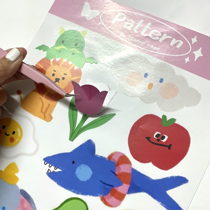 shrink plastic SET DIY สุดน่ารักทำง่าย มีแพทเทิร์นเป็นสติกเกอร์ไดคัท สุดน่ารักพร้อมวิธีทำ🙋🏻‍♀️พร้อมส่ง✨