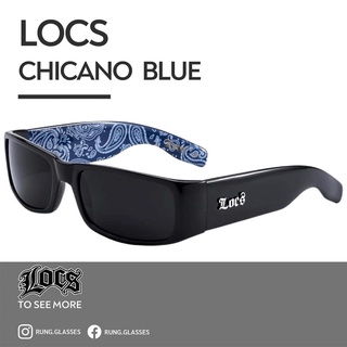 แว่นตา Locs chicano Blue ( ล็อคส์ชิคาโน่ ลายด้านในสีน้ำเงิน )