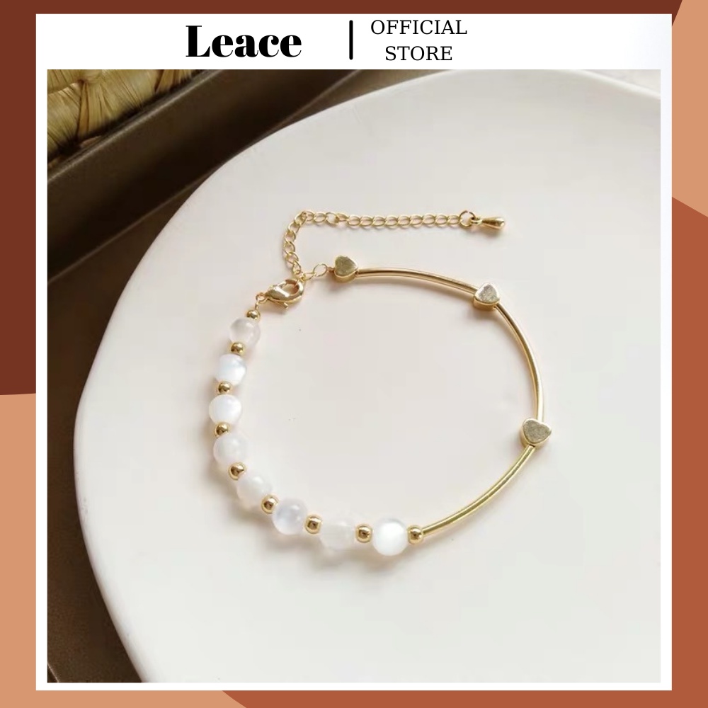 สร้อยข้อมือผู้หญิง สร้อยข้อมือผู้หญิง ลูกปัดผสมโลหะผู้หญิง BL009 Leace.accessories