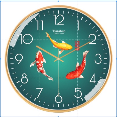 ปิดเสียงบ้านนาฬิกาแขวนห้องนั่งเล่นนอร์ดิกหรูหราห้องนอนศิลปะสร้างสรรค์แฟชั่นใหม่จีนนาฬิกาแขวนตกแต่งA - รูปที่ 7