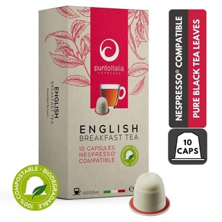 Punto Italia Espresso ชาแคปซูล ENGLISH BREAKFAST TEA สำหรับเครื่อง Nespresso® (10 แคปซูล)