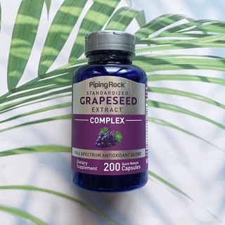 (Piping Rock®) Standardized Grapeseed Extract Complex 200 Quick Release Capsules สารสกัดจากเมล็ดองุ่น