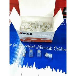 หัวแลนด์หรือหัวRJ45/cat5Eอุปกรณ์ต่อพ่วงกับสายสัญญาณในระบบเน็ตเวริ์ค