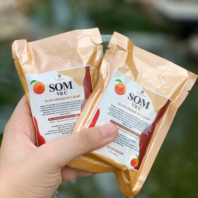 สบู่Som Vit C 🍊🍊🍊สบู่ที่ช่วยผลัดเซลผิวเก่า