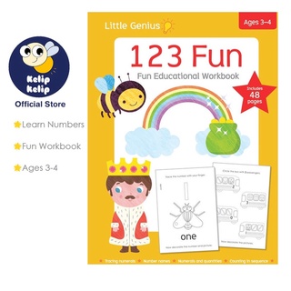 Little Genius 123 สมุดทํางาน เพื่อการศึกษา สําหรับเด็ก เพื่อการเรียนรู้ และนับตัวเลข