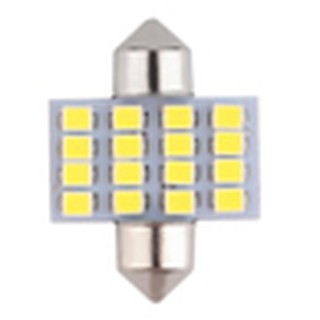 หลอดไฟ LED 16SMD สีขาว สำหรับติดภายในรถยนต์ Festoon