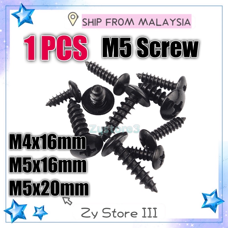 M5x16mm M5X20MM M4X16MM Wood Truss Head Screw (หัวเห็ด) SCREW KASAR BODY KIT SCREW BUMPER SCREW SELF