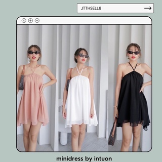 มินิเดรสชีฟอง มินิเดรส minidress intuon เดรสสวย dress freesize