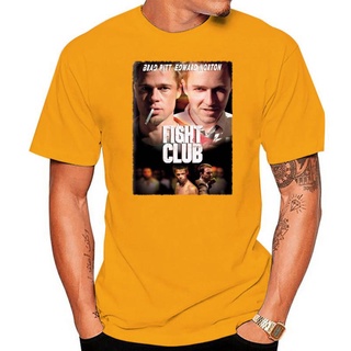 เสื้อยืดผ้าฝ้าย เสื้อยืด พิมพ์ลายโปสเตอร์ภาพยนตร์ Fight Club V6 สีขาว ไซซ์ S - 5Xl