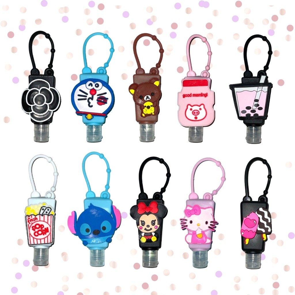 ขวดเจลห้อยกระเป๋า ขวดเจลล้างมือ แบบพกพา ลายสุดน่ารัก พร้อมส่ง‼️