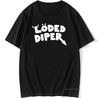 เสื้อยืดคอกลม ผ้าฝ้าย 100% พิมพ์ลายตัวอักษร LODED-DIPER-DIARY-OF-A-WIMP-KID สําหรับผู้ชาย XS-3XLสามารถปรับแต่งได้