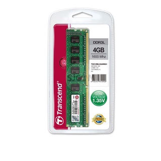 Transcend Ram-Memory DDR3L-1600 4GB : รับประกันตลอดอายุการใช้งาน - มีใบกำกับภาษี-TS512MLK64W6H