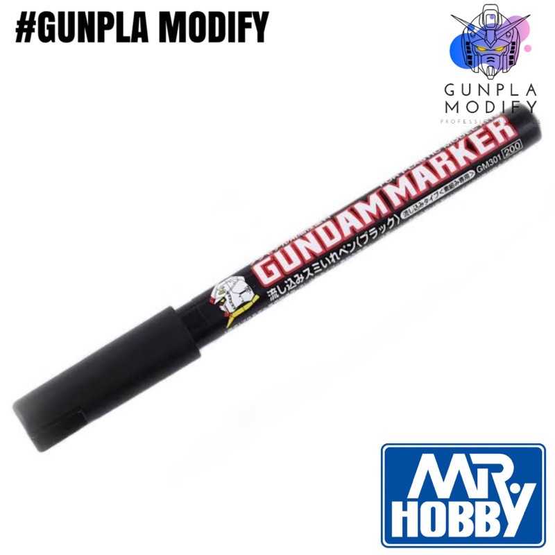 MR.HOBBY Gundam Marker GM301 Black กันดั้มมาร์คเกอร์ สีดำ แบบจิ้มไหล ปากกาสำหรับงานโมเดล