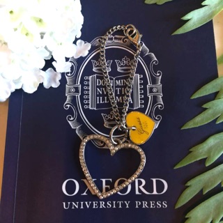 ของแท้ งานexclusive ที่ห้อยกระเป๋าหัวใจฝังคริสตัลแบรนด์ Guess