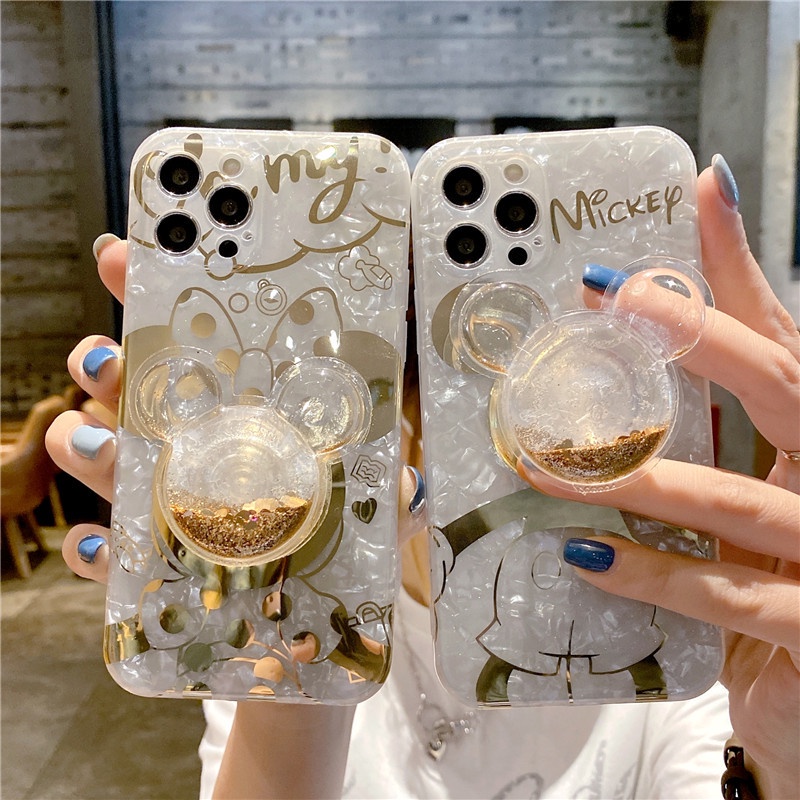 เคสไอโฟนมิกกี้มินนี่พร้อมขาตั้งกันกระแทกสําหรับ ip12/12pro/12promax, iphone13/13pro/13promax Xphone+