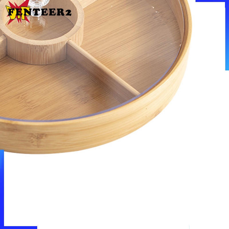[Fenteer2 3c ] Divided Sectional Serving Tray Bamboo fenteer2.th