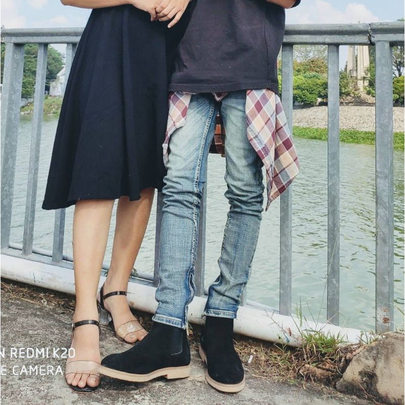 กางเกงยีนส์ SKINNY PACSUN ZIP SECONDHAND TUBE BLUE WAX