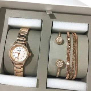 Fossil  สีโรสโกลด์ ทั้งเซ็ต