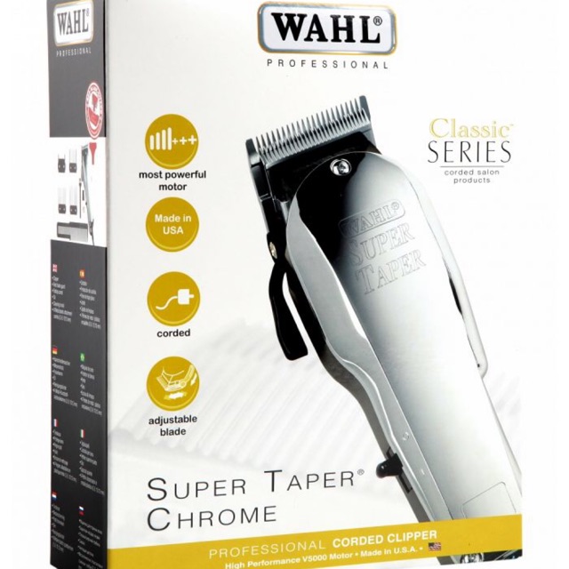 แท้💯ราคาพิเศษ‼️ปัตตาเลี่ยน WAHL Super Taper Chrome จาก USA🇺🇸 รับประกัน 1 ปี