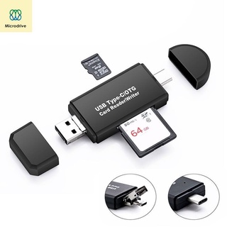 อะแดปเตอร์การ์ดรีดเดอร์ Type C Micro USB OTG Memory TF SD Android OTG สําหรับคอมพิวเตอร์ Android