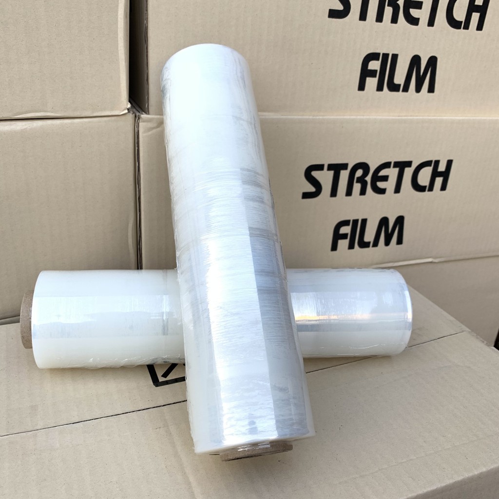 ส่งฟรี ฟิล์มยืด 15 mic. กว้าง 30 cm. ยาว 200 m. น้ำหนัก 0.90 Kg. ฟิล์มแรป ฟิล์มห่อสินค้า