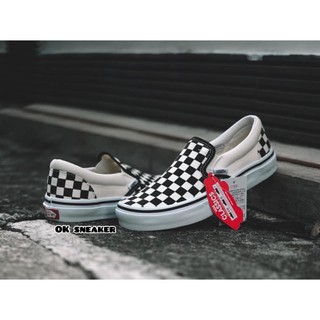 รองเท้าผ้าใบสวม Vans Slipon Checkerboard พร้อมกล่อง สินค้าพร้อมส่ง