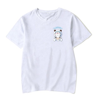 เสื้อยืด - โดราเอมอนผู้หญิงเสื้อยืดแขนสั้นฤดูร้อนเสื้อโอคอฤดูร้อน XT43830