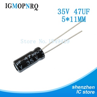 ตัวเก็บประจุไฟฟ้า 35V47UF 5 * 11 มม. 47UF 35V 5X11 มม. คุณภาพสูง 50 ชิ้น